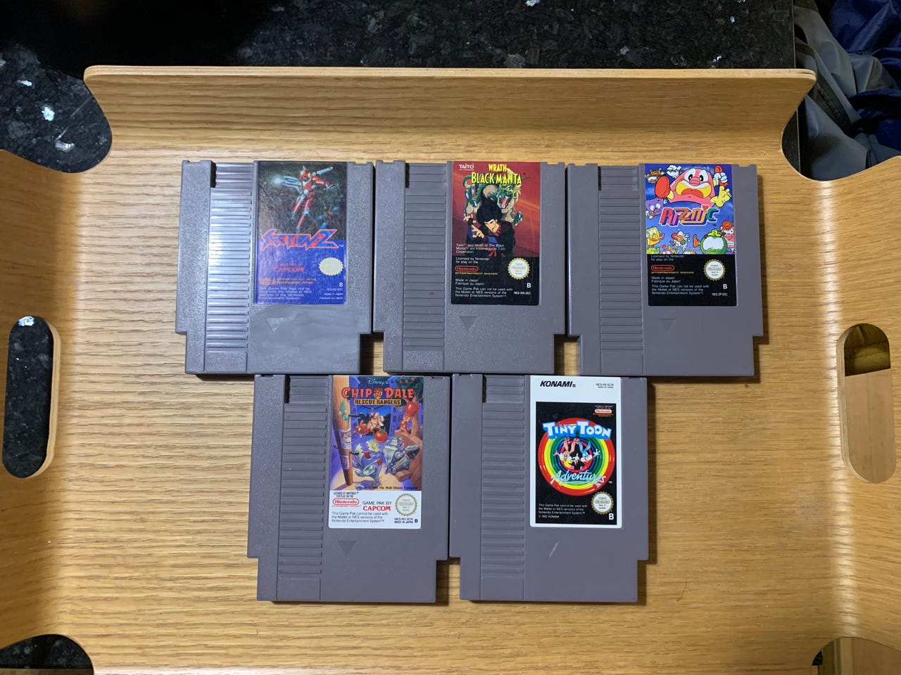 Nintendo NES Pelit (Puzznic, Black Manta, Section Z, Chip 'n Dale