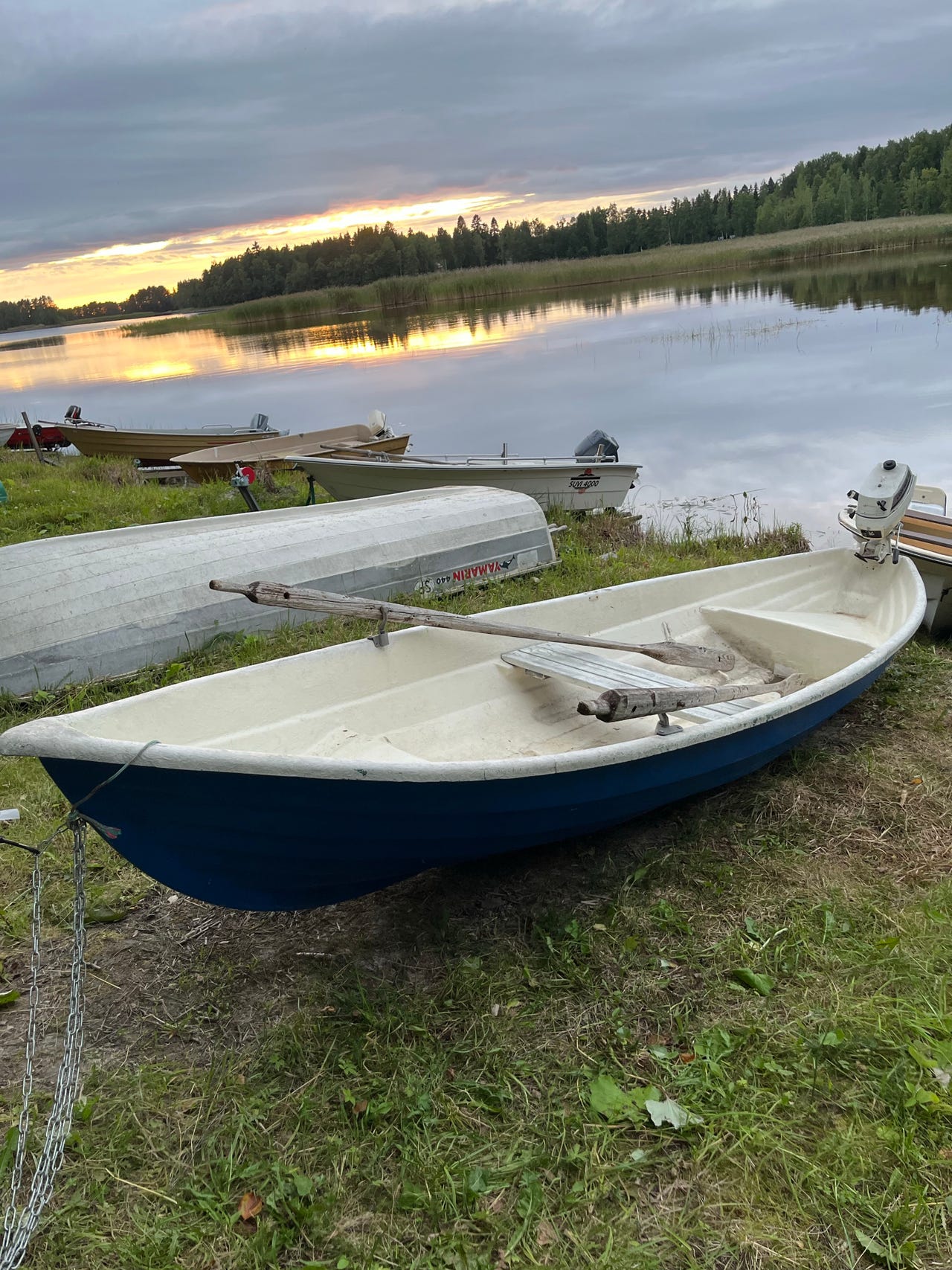 Sinivalkoinen soutuvene