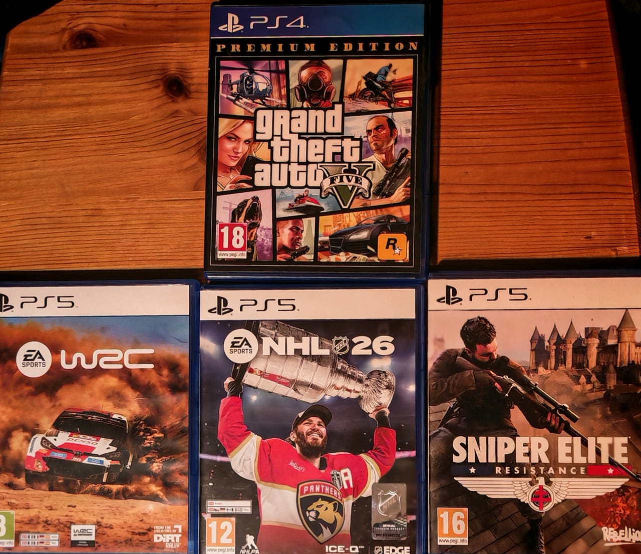 GTA5,NHL26,WRC ja Sniper Elite Resistance PS5 pelit