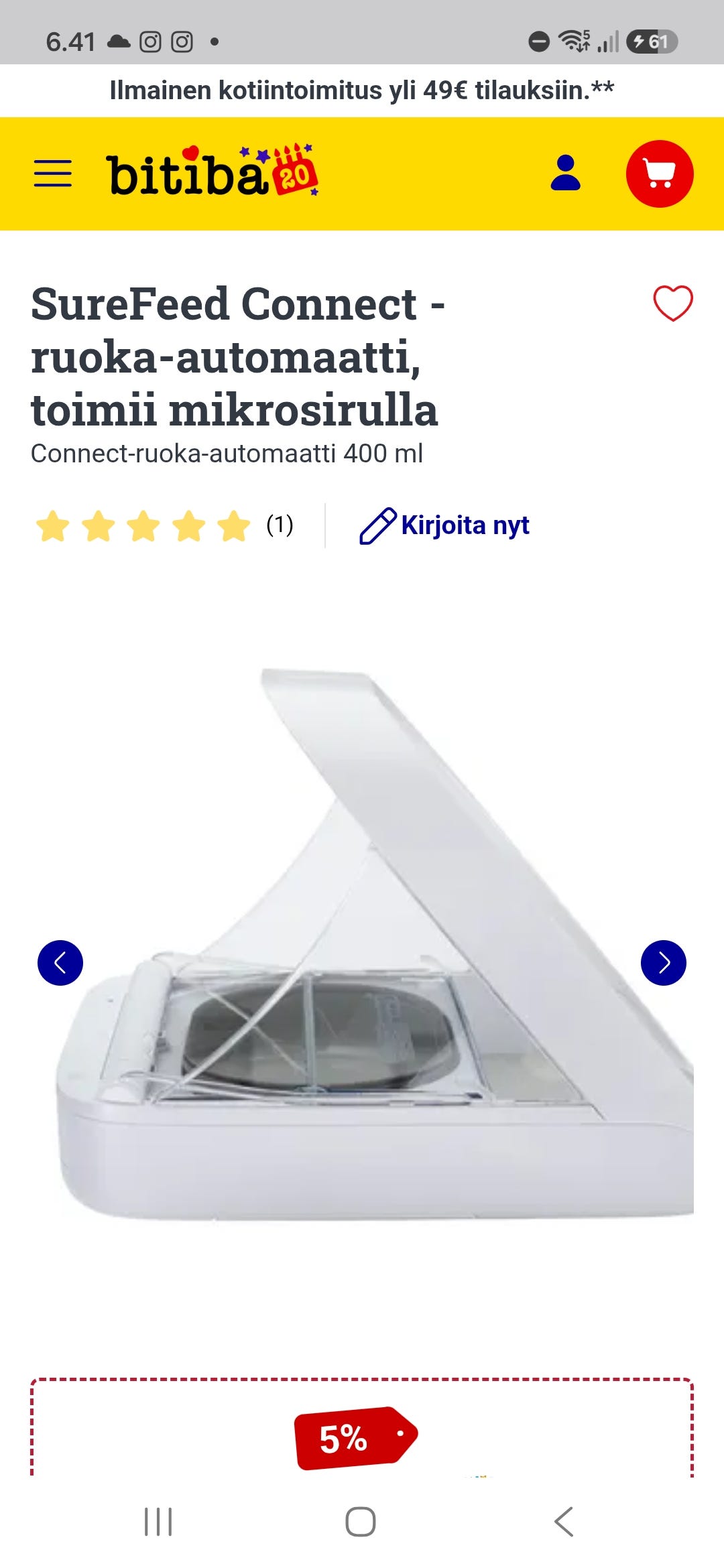 Surefeed Connect ruoka-automaatti