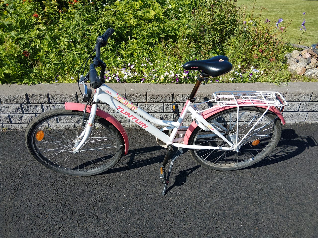 Tunturi lasten polkupyörä 24" valkoinen/pinkki