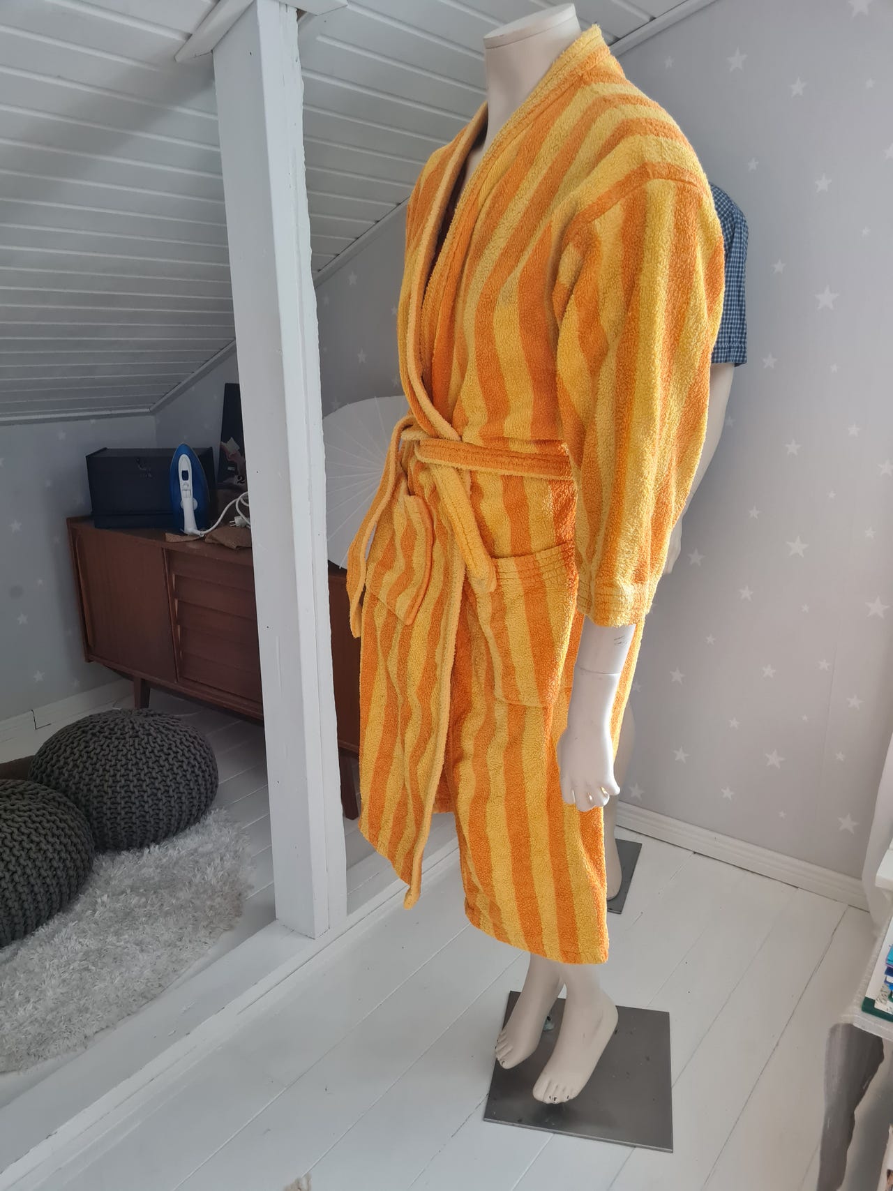 Marimekko kylpytakki M oranssi puuvilla