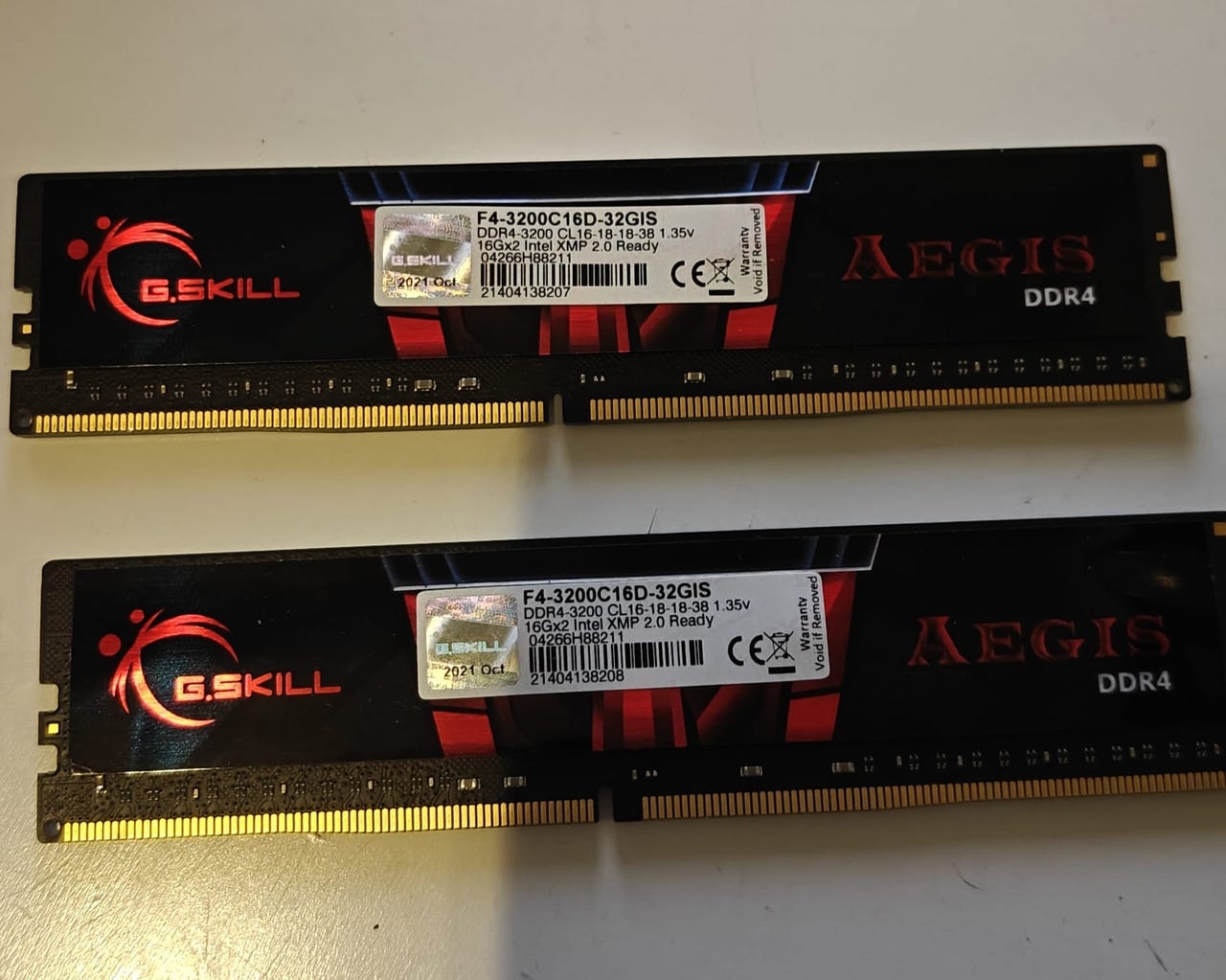G.Skill Aegis DDR4 32GB (2x16GB) 3200MHz CL16 | Tori