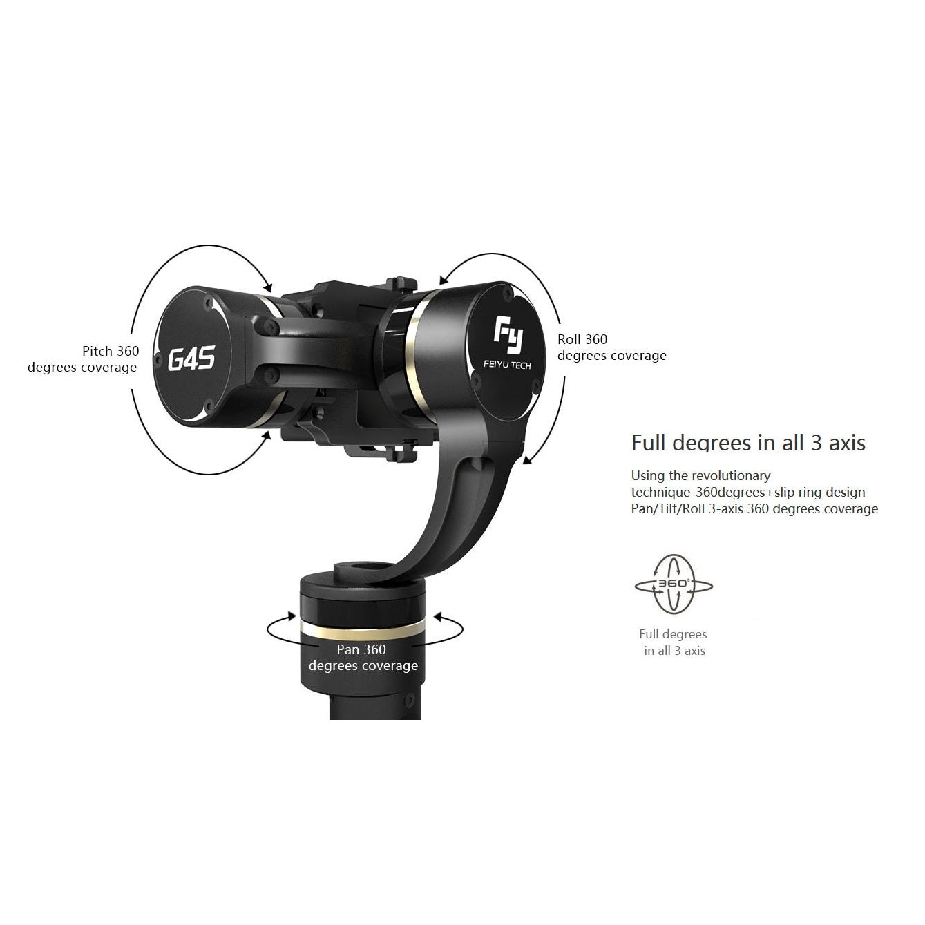 Feiyu Tech G4S Handheld Gimbal Gopro Hero 3/4:lle | Tori
