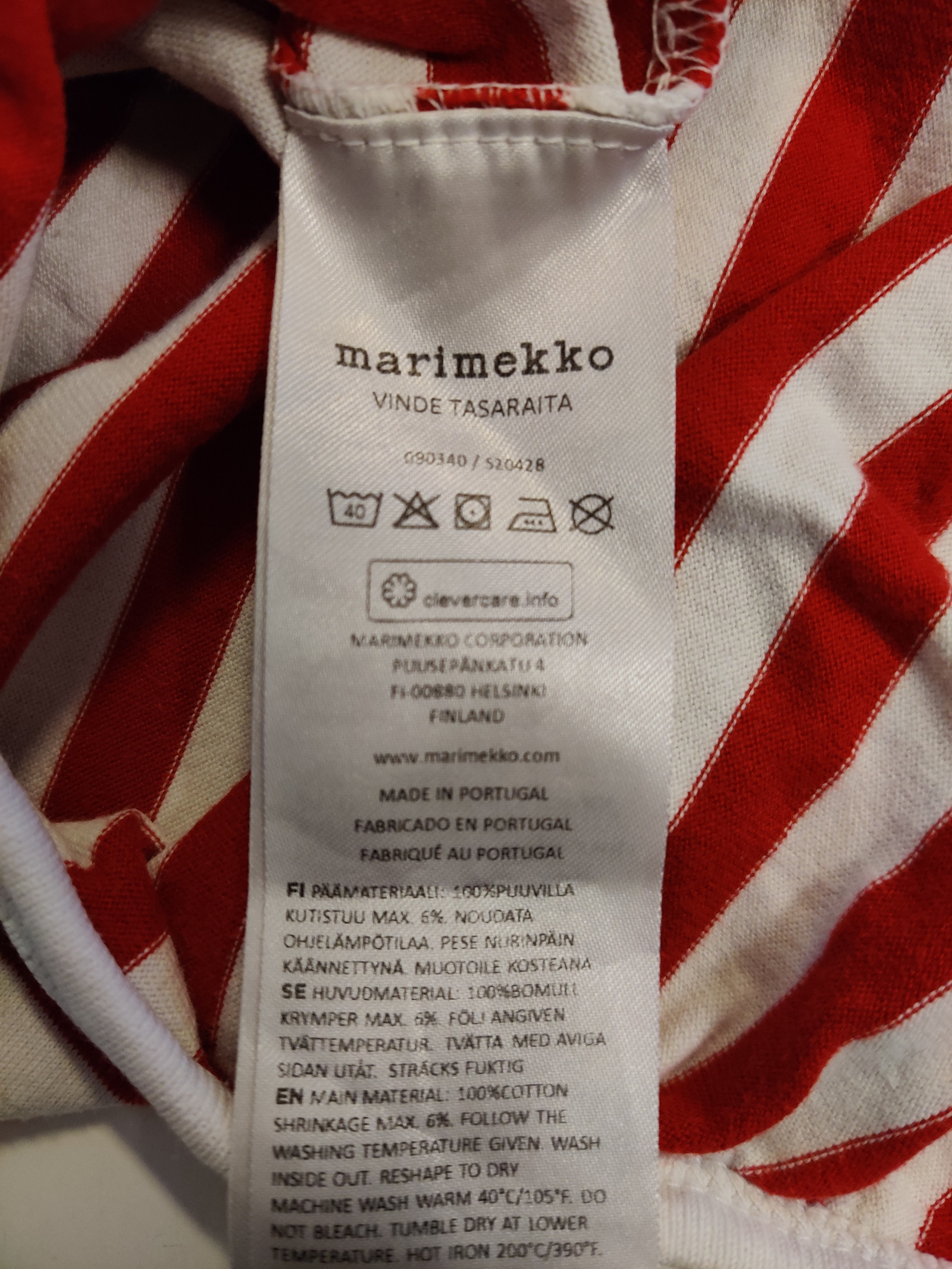 Marimekko tasaraita body | Tori