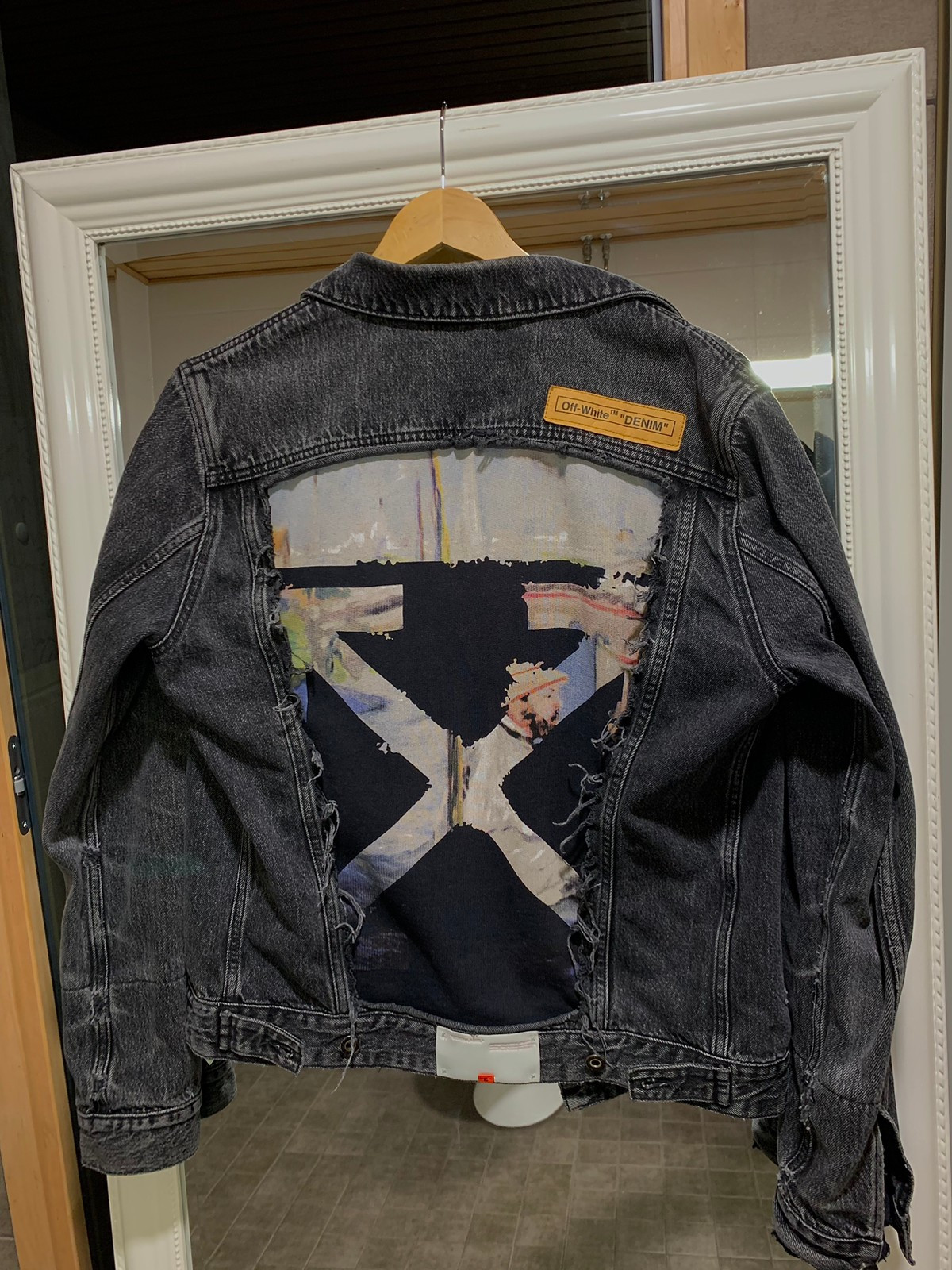 Off white caban denim jacket discount