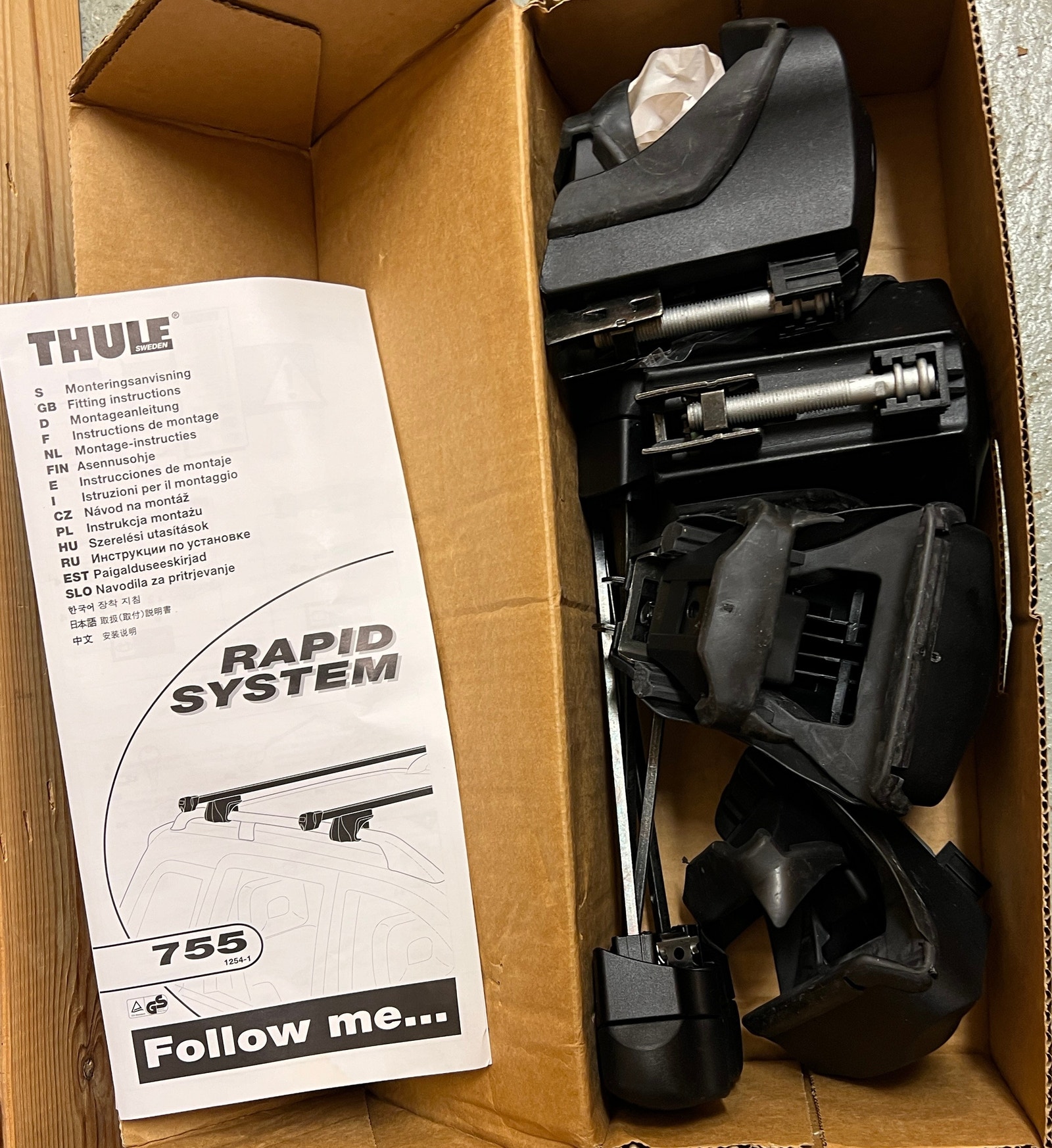 Thule 755 Thule 1254 Thule 1254 Thule Clamp BLACK WingBar Evo