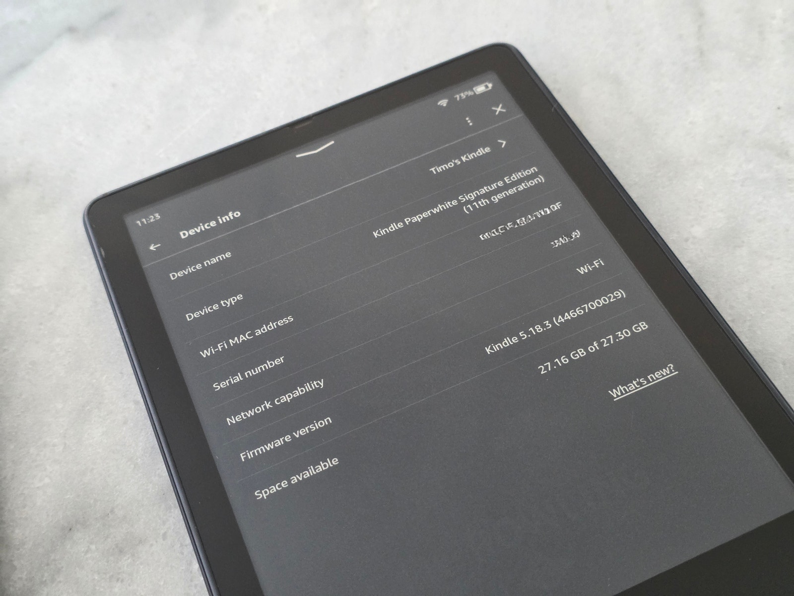 Kindle Paperwhite 32GB Signature Edition 11th Gen | Tori