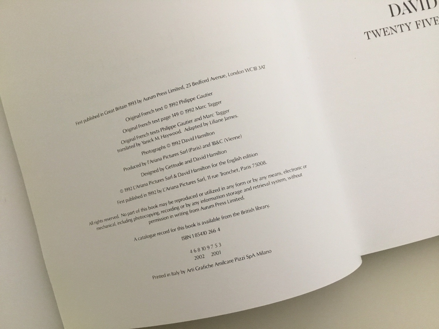 Twenty Five Years of an Artist – David Hamilton | Tori