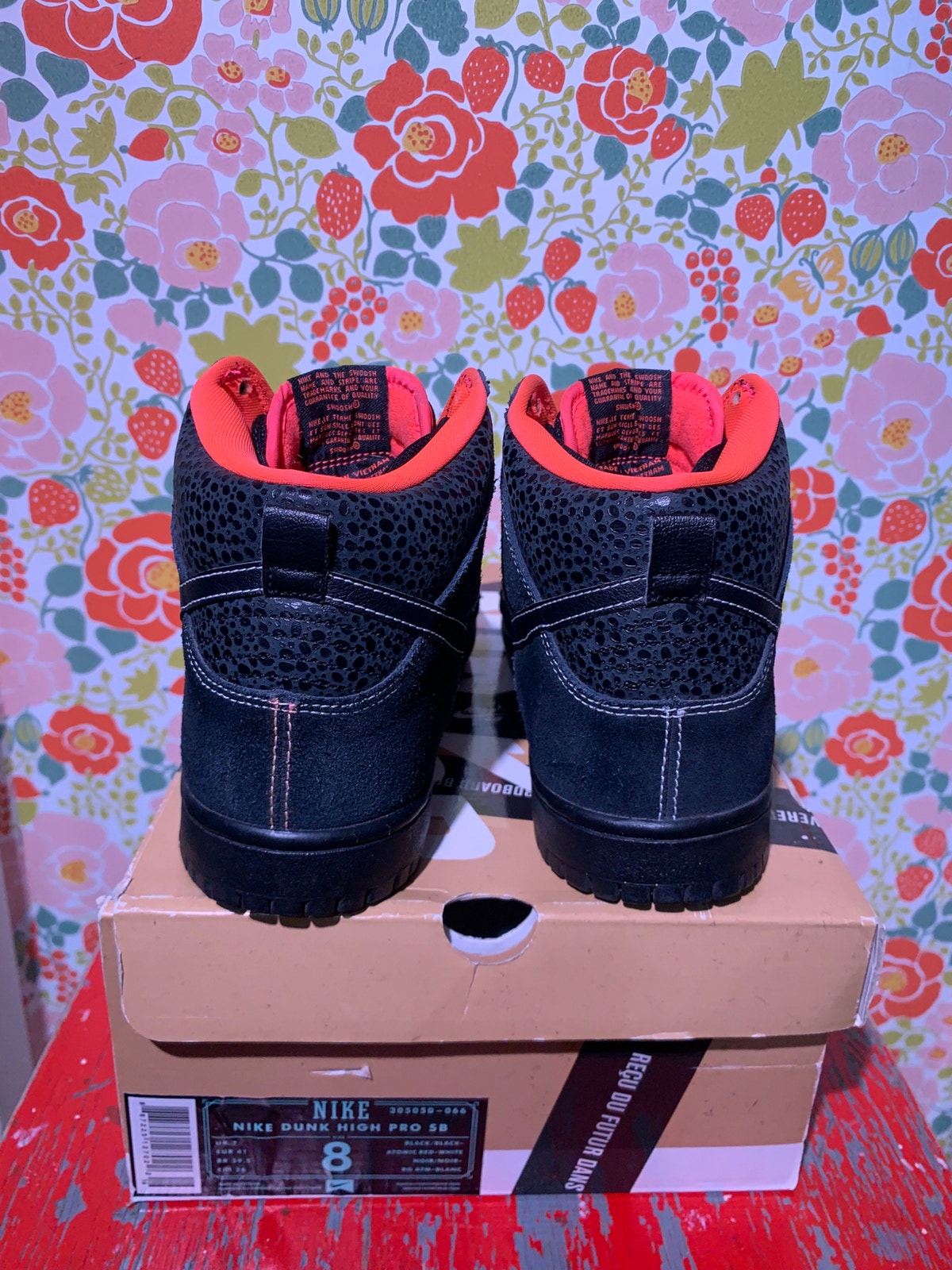 Nike Dunk High Pro SB – Black Safari – Atomic Red | Tori