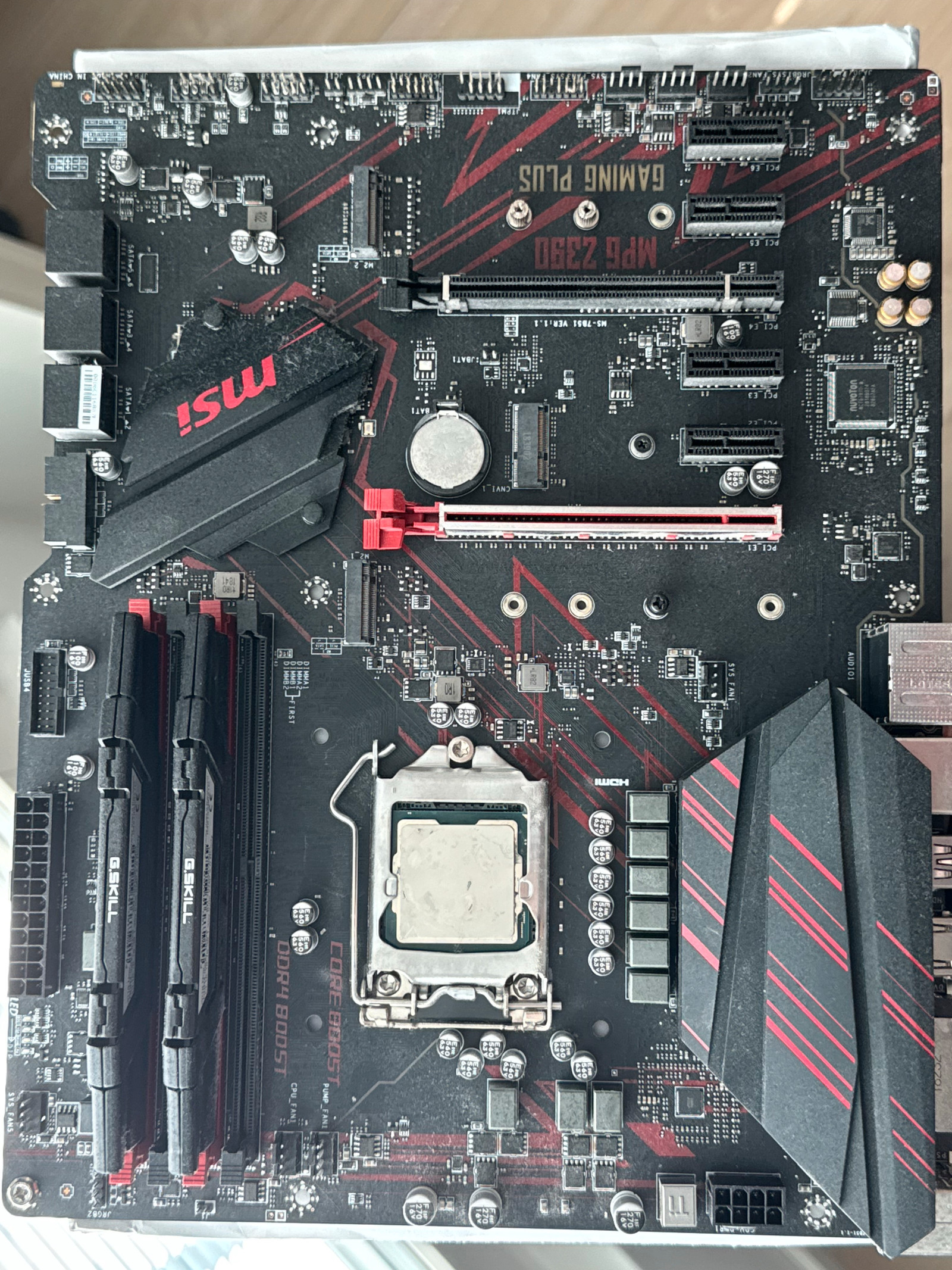 MSI MPG Z390 GAMING PLUS + Intel i5-9600K + G.Skill 16GB MSI MPG Z390 GAMING PLUS + Intel i5-9600K + G.Skill 16GB