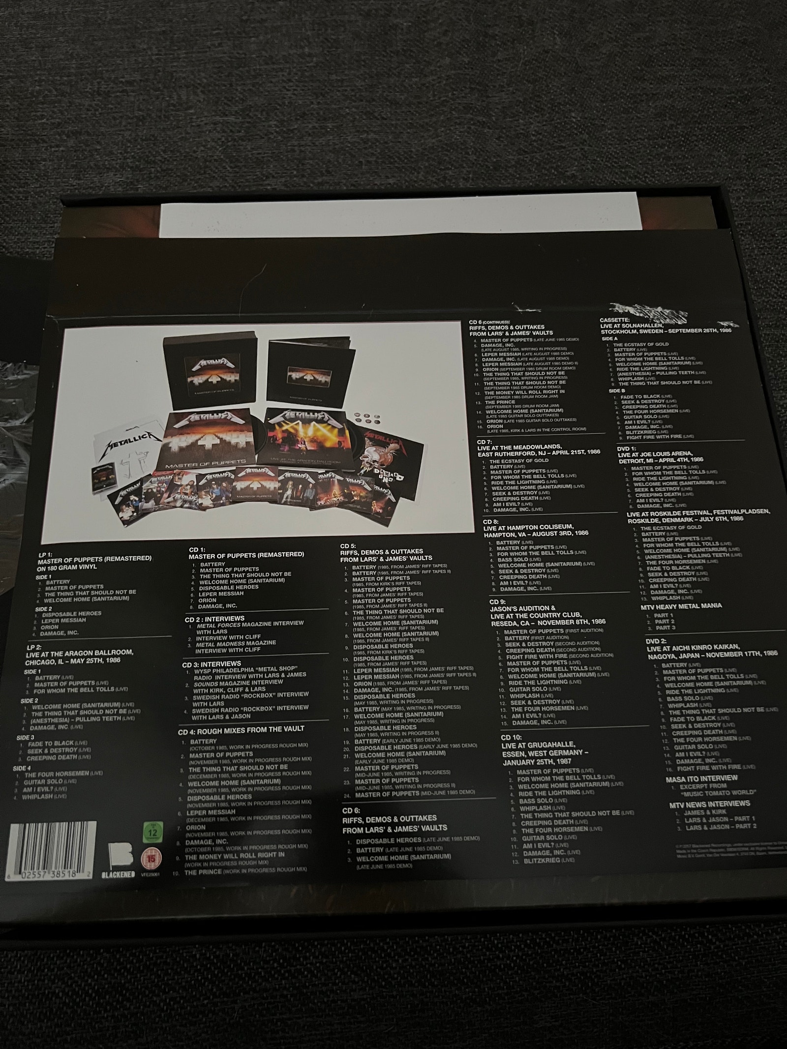 Metallica – Master Of Puppets Deluxe edition box set #13775/25000