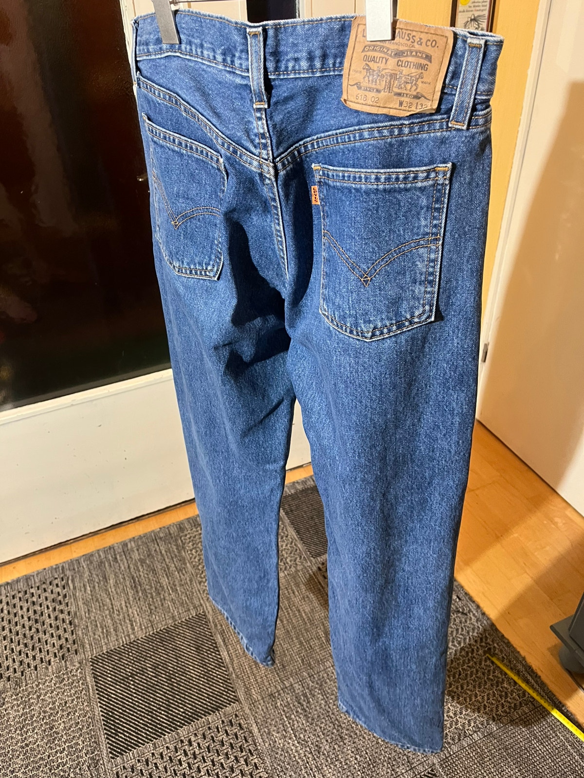 LEVIS 618 mens 32/32 made in UK 100%cotton farkut denim jeans 