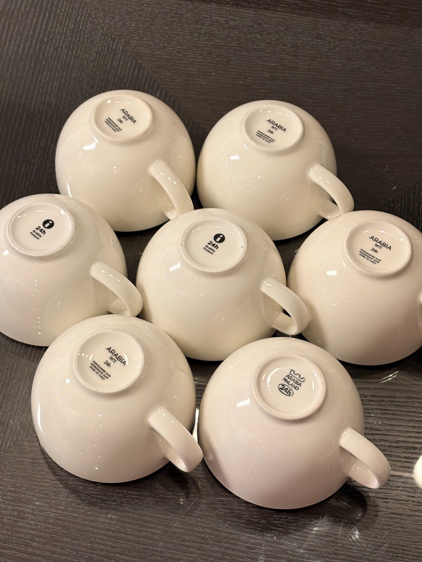 【限定品】ARABIA \"Odotettu viestinvälittäjä\" Arabia OE-Mallin Kultaraita Kahviastiasto Neljälle Hengelle (8