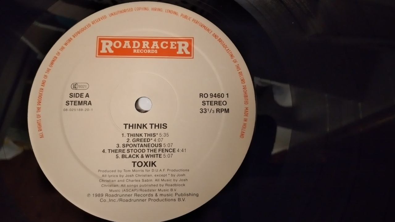 Toxik – Think This, 1989 NM (Xtr. rare) | Tori