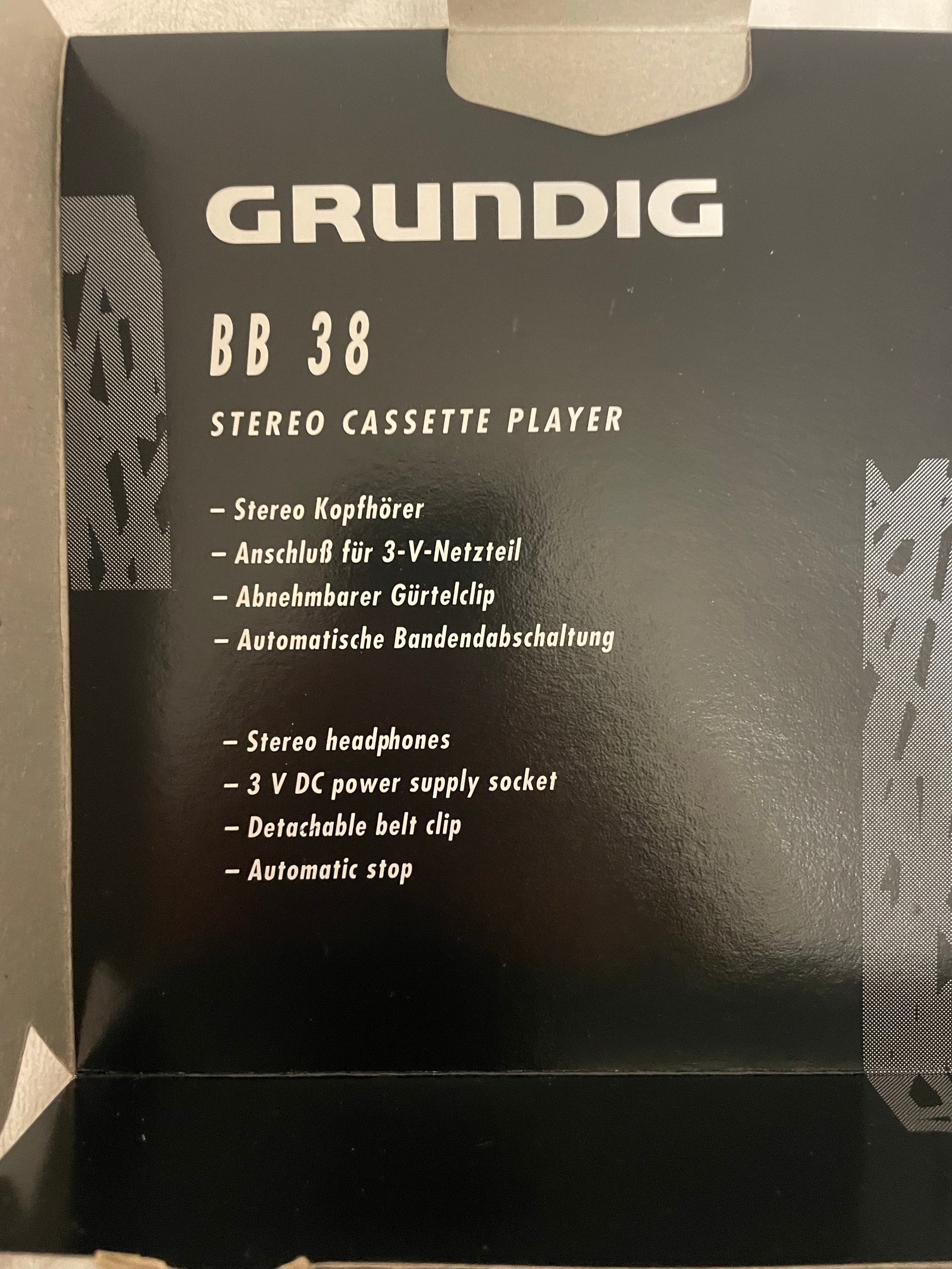 Grundig Beat Boy BB 38 Walkman Vintage - Lecteur Cassette Stéréo Portable - Année 1993 - Fonctionne