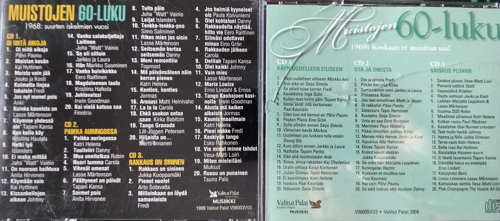 6 KPL 60-80-LUVUN ISKELMÄKOKOELMAA YHTEENSÄ 18 CD-LEVYÄ VALITUT