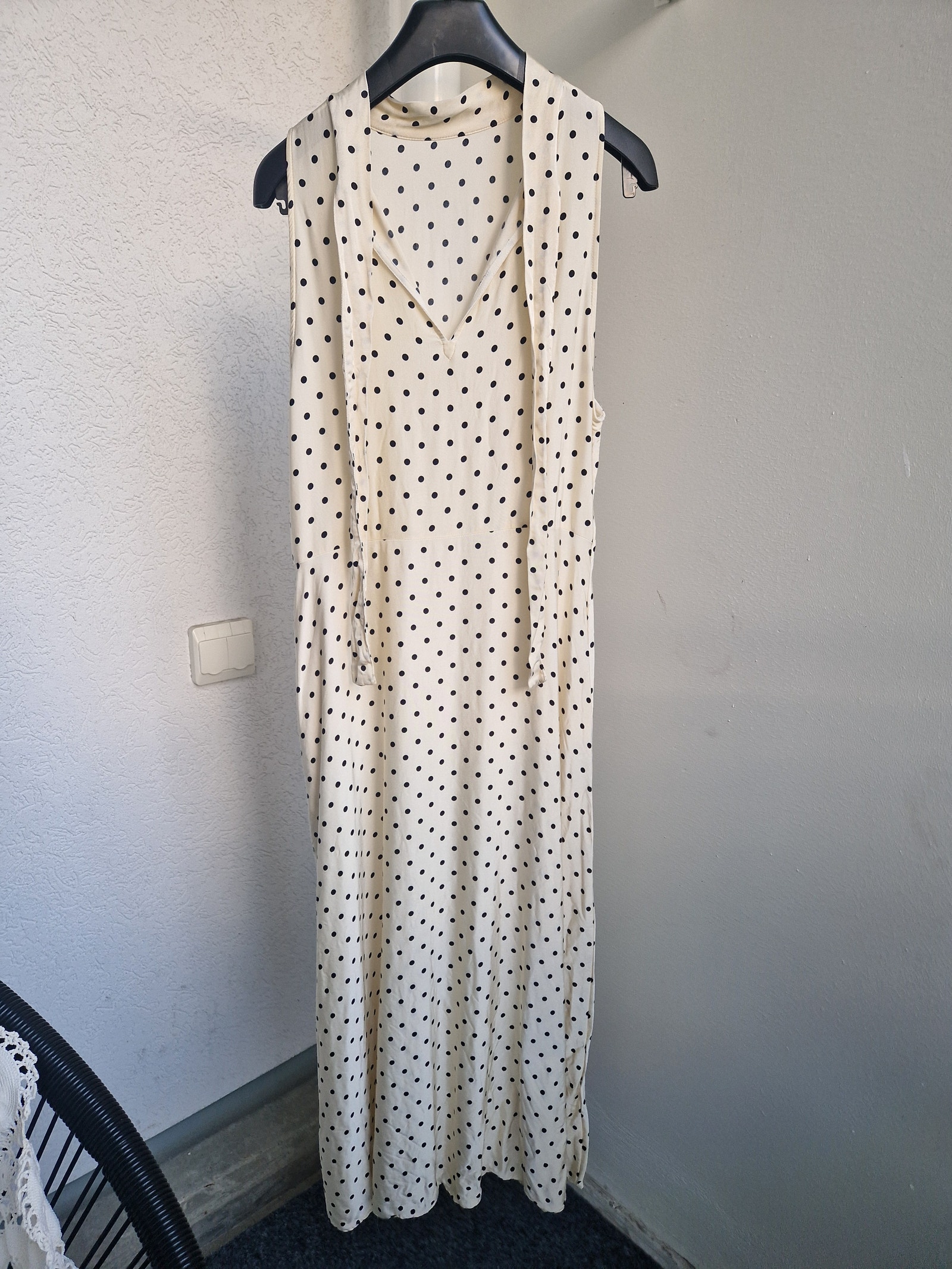 Zara polka dot satin dress