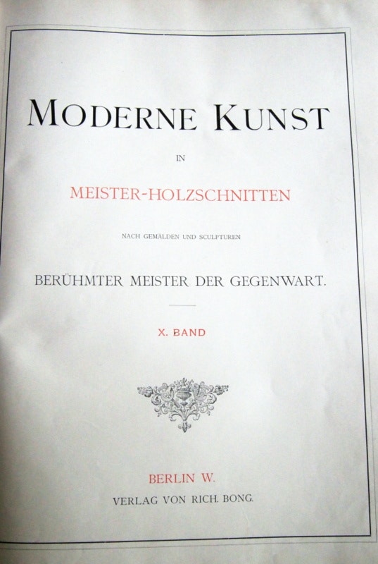 Moderne Kunst in Meister Holzshnitten nach Gemälden und Sculpturen