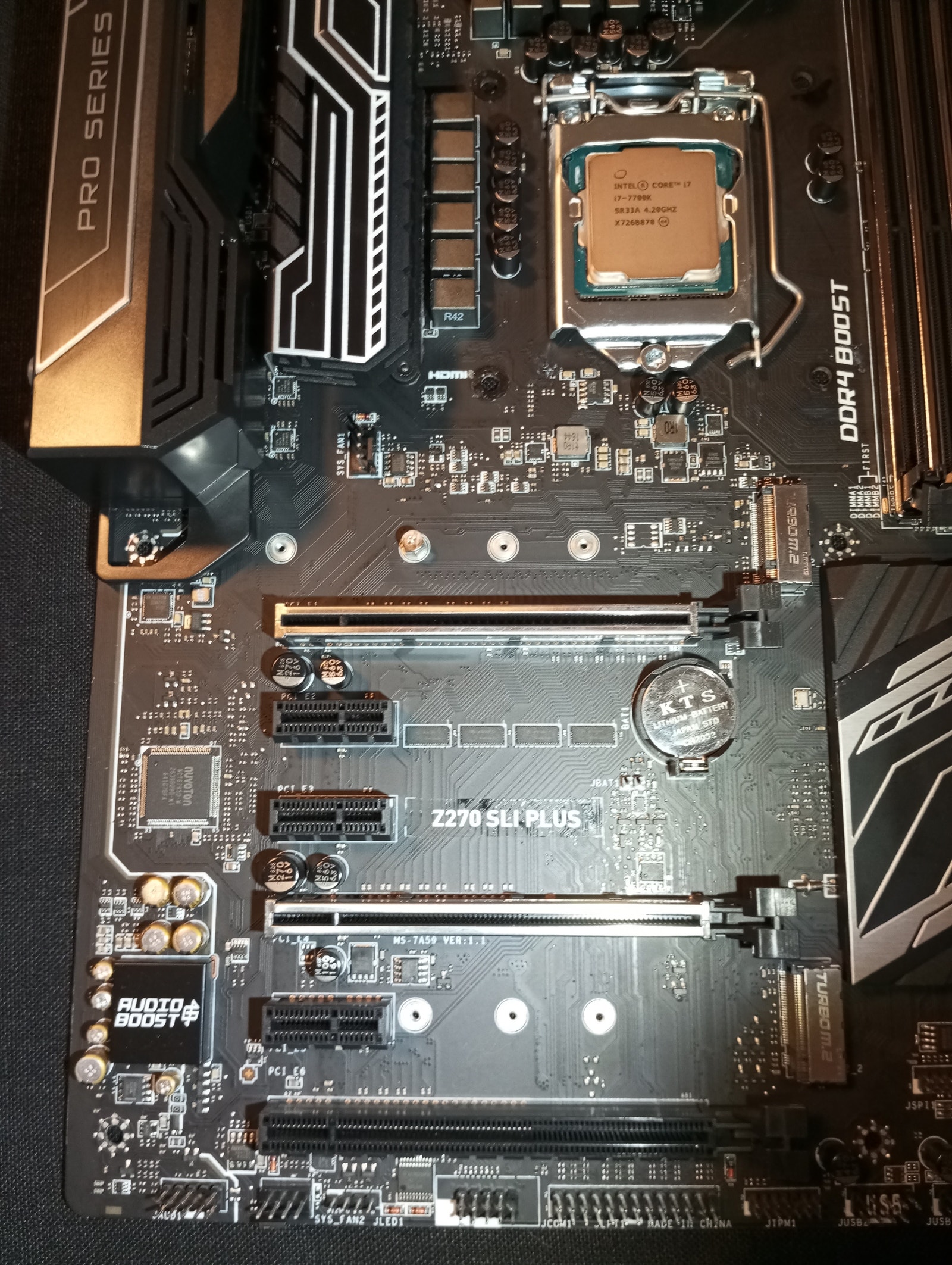 MSI Z270 SLI Plus + Intel i7-7700K + Coolermaster tornijäähy! | Tori