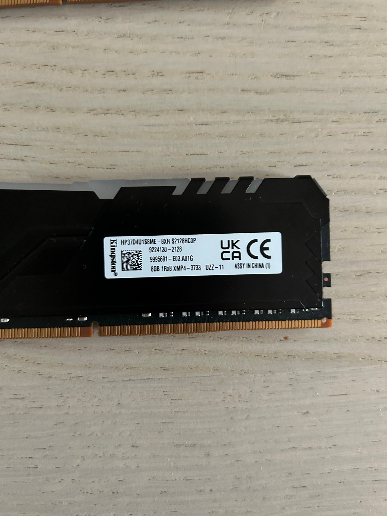 Kingston HyperX Fury 16 GB (2×8 GB) DDR4-3733 | Tori