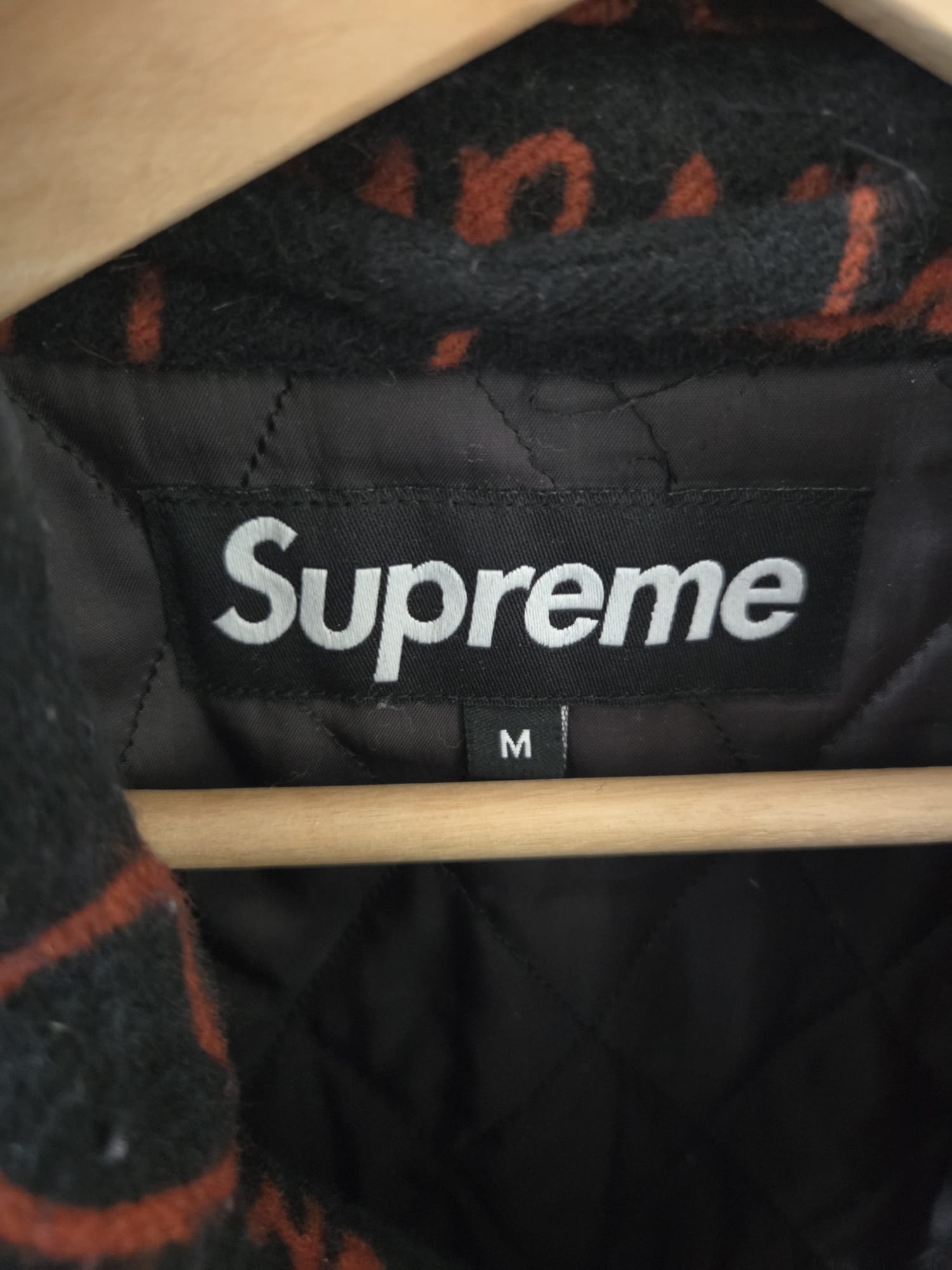 Supreme Script Logos Wool Overcoat (Black) FW20 | Tori