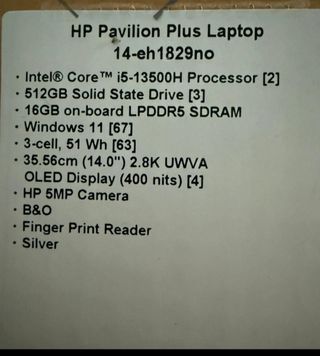 Hp Pavilion Plus Laptop Eh No Tori