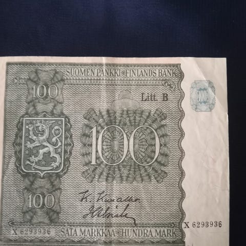 Suomen Pankki 100 Markkaa seteli 1963 2kpl | Tori