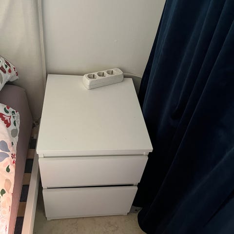 2 White Bedside Tables with Storage | Tori