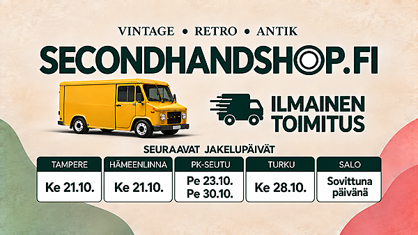 www.secondhandshop.fi - ILMAINEN TOIMITUS pk-seudulle 23.10.