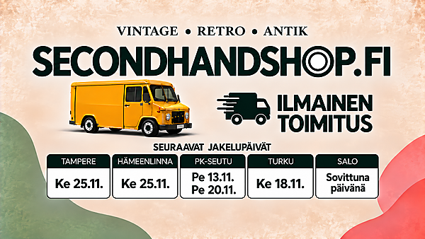 www.secondhandshop.fi - ILMAINEN TOIMITUS pk-seudulle 13.11.