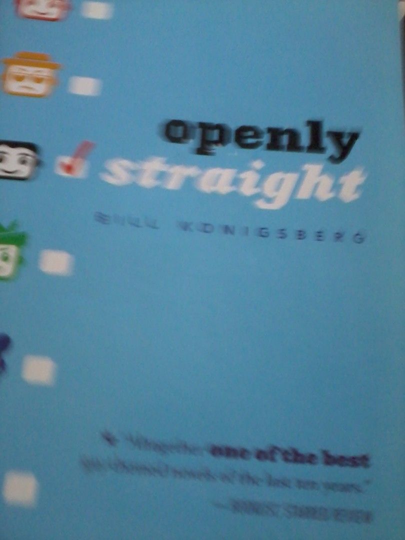 Bill Konigsberg: Openly straight (nidottu, 2015)