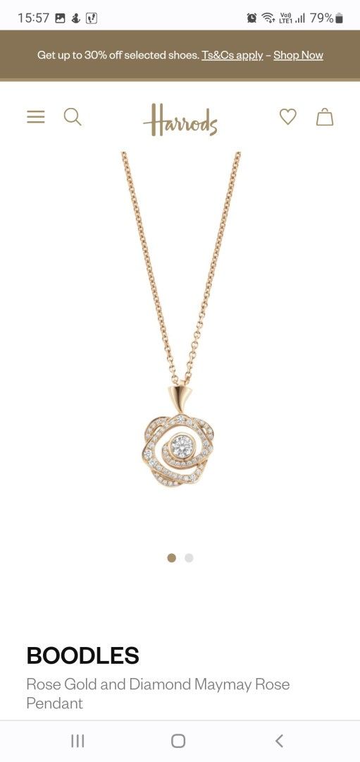 Boodles 18k gold necklace