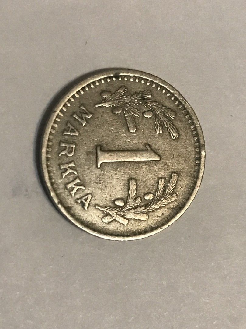 1 suomen markka 1930, harvinainen. ALE