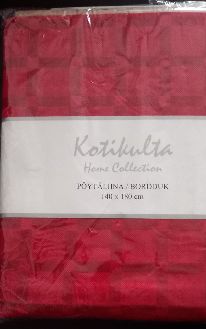 Pöytäliina, punainen, 140xx180