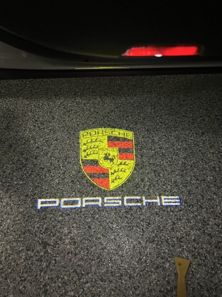 Porsche logolliset projektorivalot 2kpl (MALLI #4)