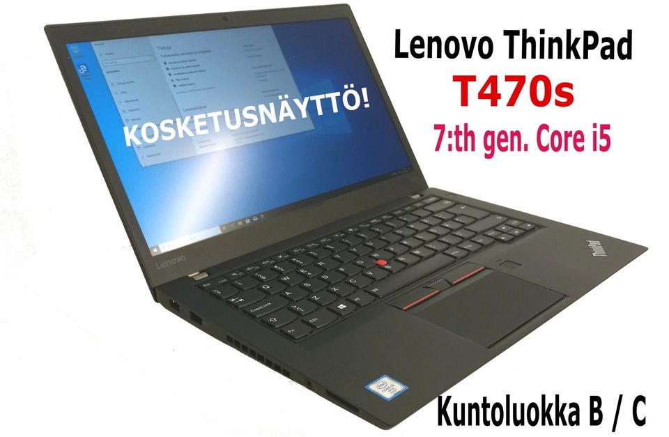 LenovoT470s / FullHD IPS -kosketusnäyttö