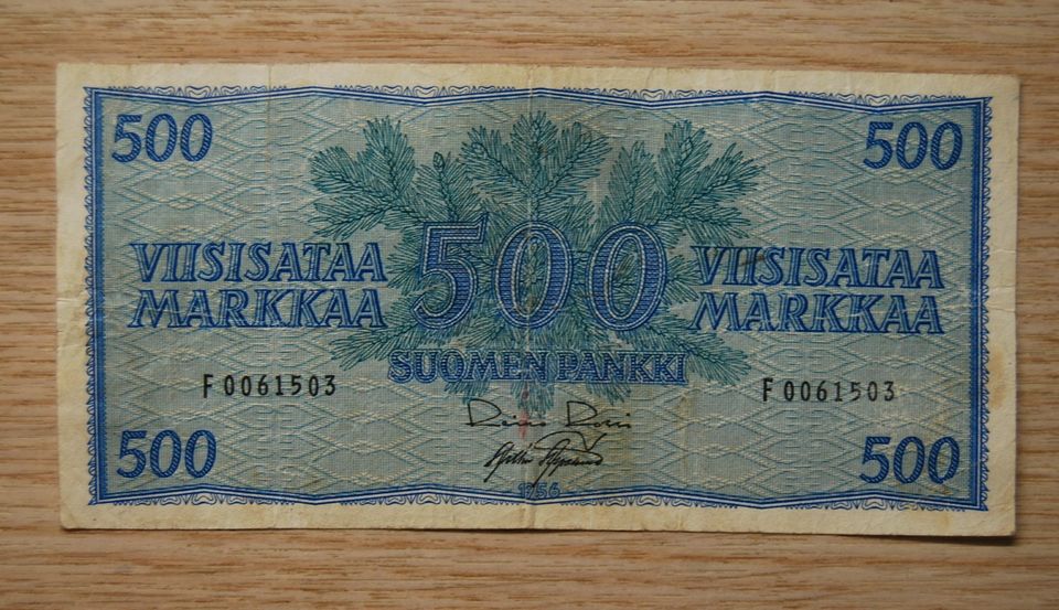 Suomen pankki 500 Markkaa 1956