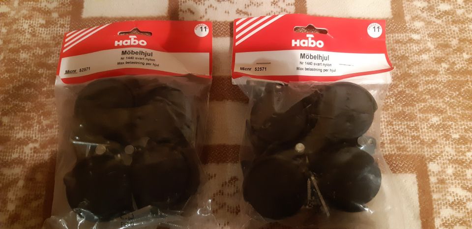 Uudet Habo kääntyvät kalustepyörät 2 pakettia 4kpl