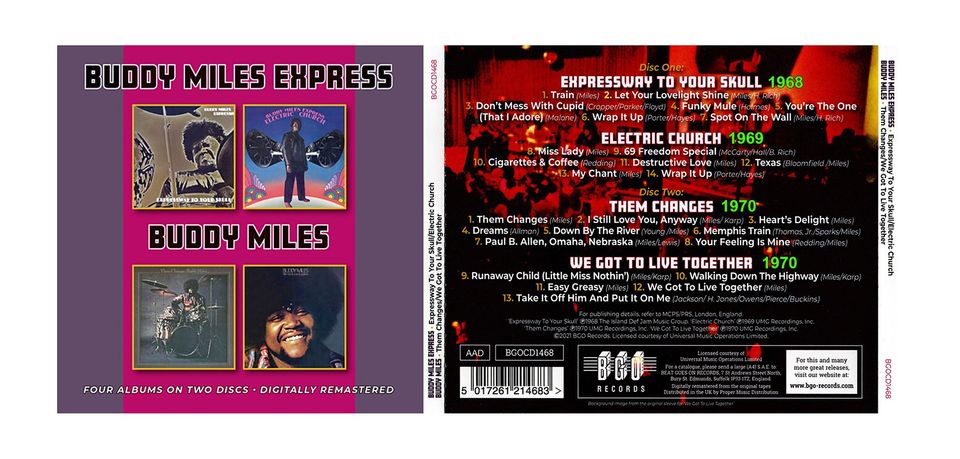 UUSI 4 x Buddy Miles Masterpiece Album 2CD (2021) - Ilmainen Toimitus