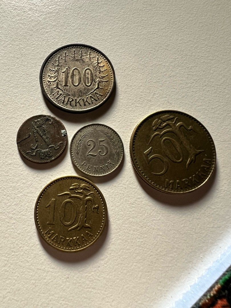 100 markkaa kolikko 1956 ym