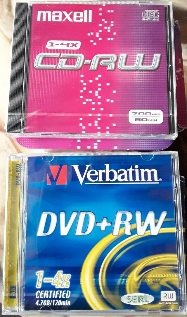 Maxwell & Verbatim cd/dvd-levyt tallennukseen 8+9