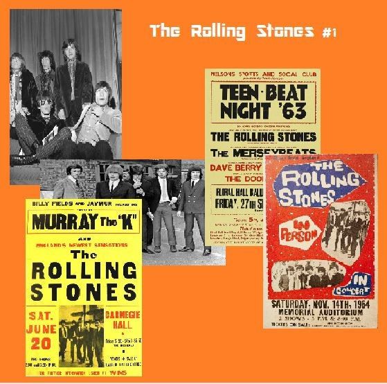 THE ROLLING STONES - julistesetti 5kpl x A4 koko