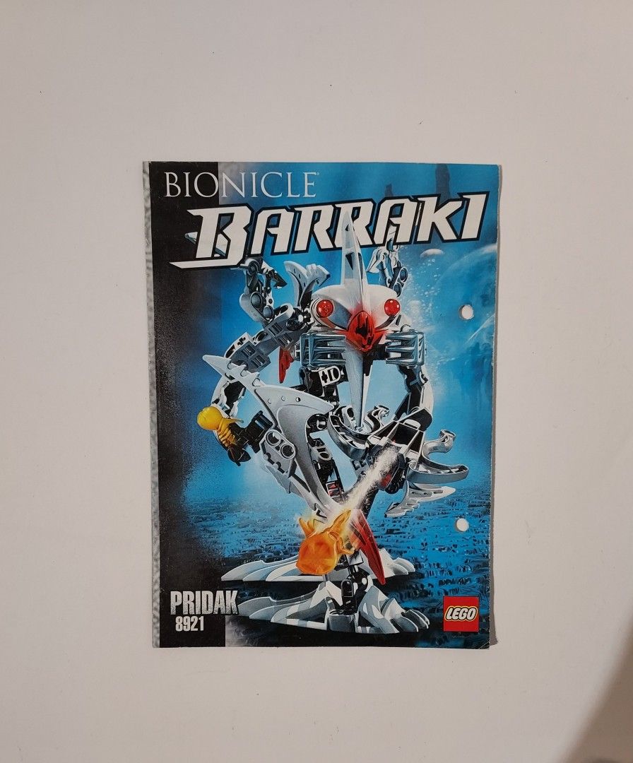 Lego Bionicle Barraki Pridak 8921 ohjeet