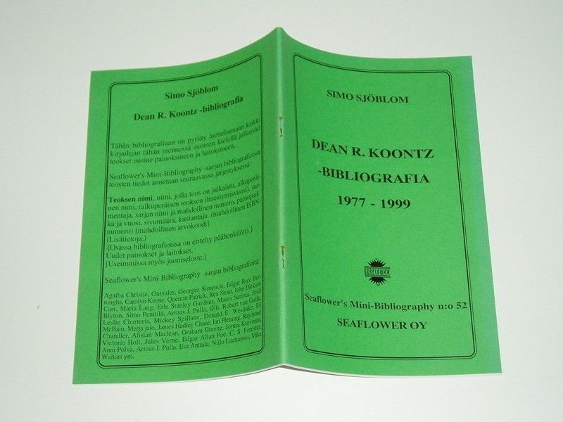 Sjöblom: Dean R. Koontz -bibliografia 1977-1999