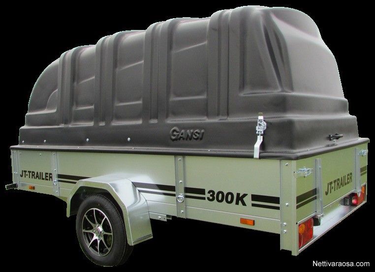 Peräkärry, perävaunu,traileri jt-trailer 150x300x35+kuomu, uudistettu 2024 malli