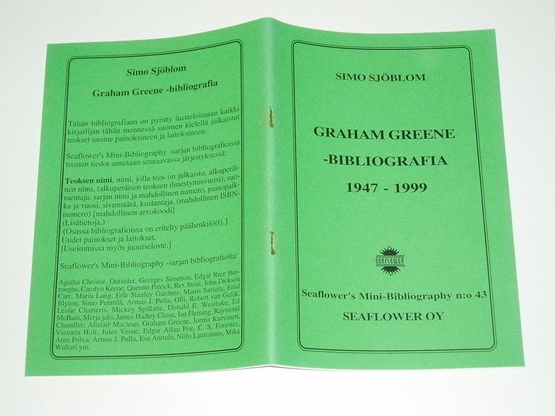 Sjöblom: Graham Greene bibliografia 1947-1999
