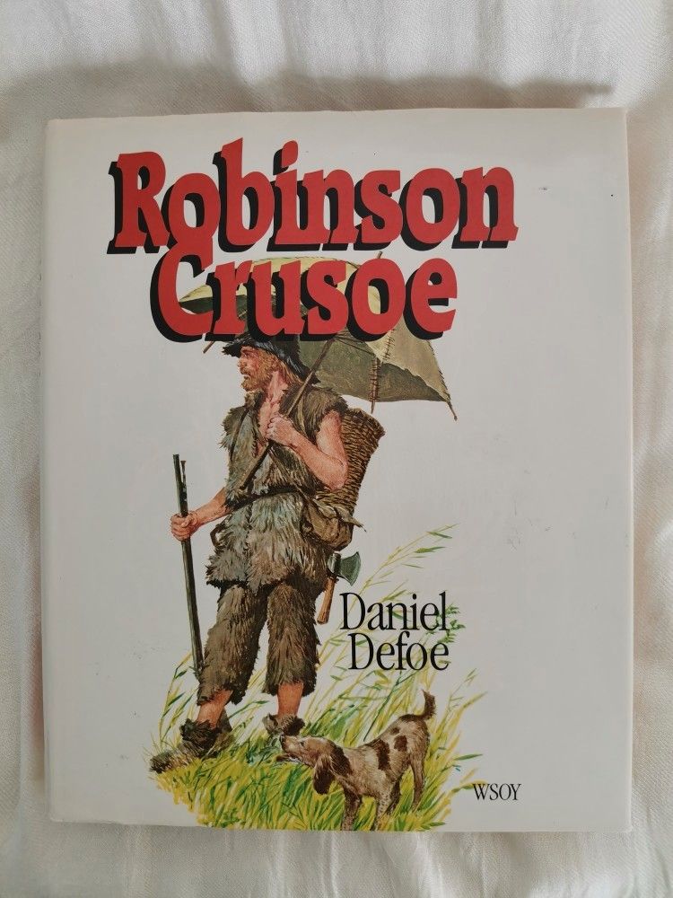 Robinson Crusoe kirja.