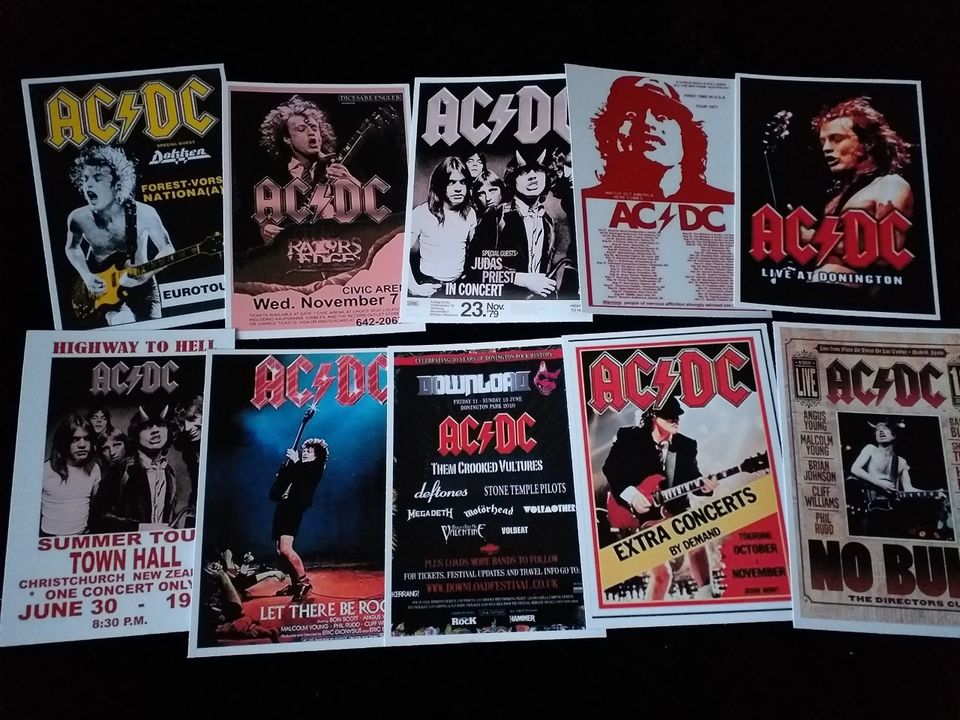 AC/DC postikorttisetti 10kpl acdc