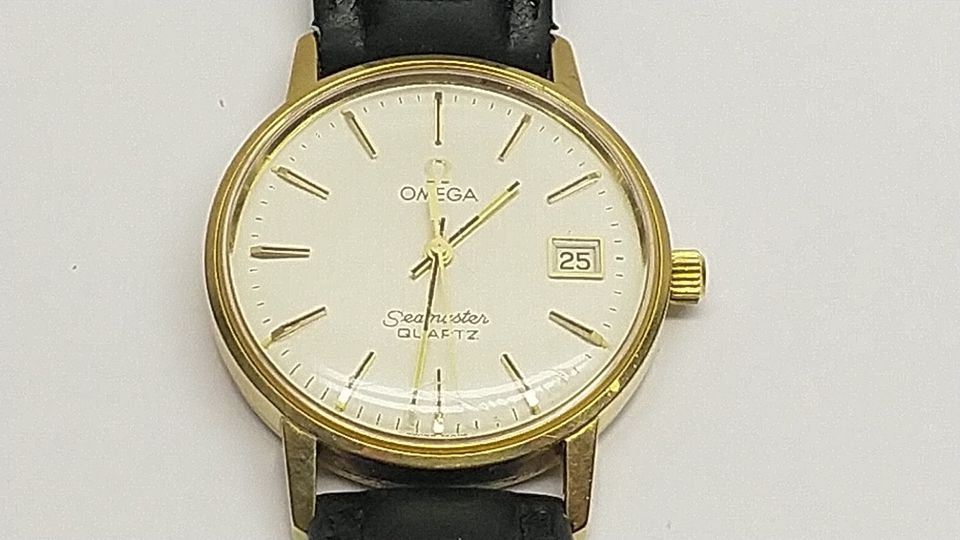 Omega Seamaster quarts kultakello, 585, Swiss Made